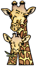 Load image into Gallery viewer, ST430: Giraffes Sticker - Pack of 12