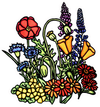Load image into Gallery viewer, ST433: The Wild Ones Flower Sticker - Pack of 12