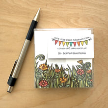 Load image into Gallery viewer, 3x3-2006: Cute Little 3x3 Pint Size Notes: Flower Field - Pack of 3