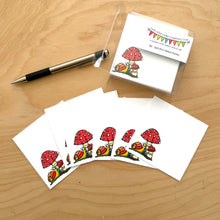 Load image into Gallery viewer, 3x3-2007: Cute Little 3x3 Pint Size Notes: Magical Mushroom - Pack of 3