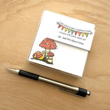Load image into Gallery viewer, 3x3-2007: Cute Little 3x3 Pint Size Notes: Magical Mushroom - Pack of 3