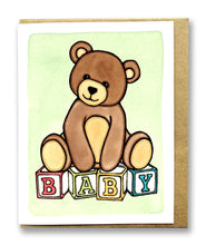 Load image into Gallery viewer, CC1001: Cute Little Card: Baby Bear - Pack of 6