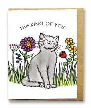 Load image into Gallery viewer, CC1003: Cute Little Card: Thinking of You Kitty Cat - Pack of 6