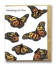 Load image into Gallery viewer, CC1006: Cute Little Card: Thinking of You Monarchs - Pack of 6