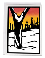 Load image into Gallery viewer, ARC-SA087 Greeting Card Snowy Sunset - Pack of 12