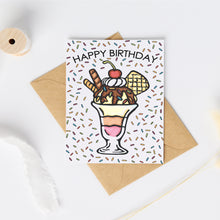 Load image into Gallery viewer, CC1008: Cute Little Card: Happy Birthday Sundae - Pack of 6