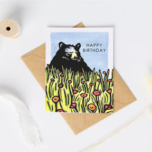 Load image into Gallery viewer, CC1016: Cute Little Card: Happy Birthday Black Bear - Pack of 6