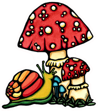 Load image into Gallery viewer, ST404: Mushroom Sticker - Pack of 12