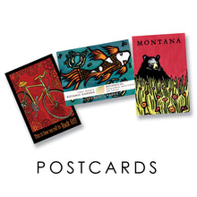 Load image into Gallery viewer, Customize Sarah Angst Art postcards. Wholesale office is located in Belgrade, Montana.