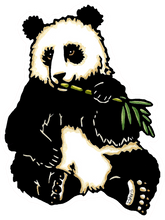 Load image into Gallery viewer, ST417: Panda Sticker - Pack of 12