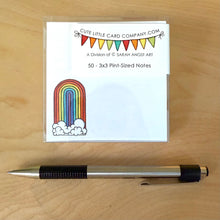 Load image into Gallery viewer, 3x3-2003: Cute Little 3x3 Pint Size Notes: Rainbow - Pack of 3