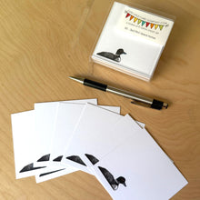 Load image into Gallery viewer, 3x3-2008: Cute Little 3x3 Pint Size Notes: Loon - Pack of 3