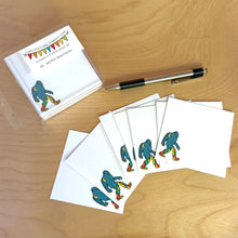 Load image into Gallery viewer, 3x3-2002: Cute Little 3x3 Pint Size Notes: Bigfoot Sasquatch - Pack of 3