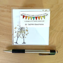 Load image into Gallery viewer, 3x3-2012: Cute Little 3x3 Pint Size Notes: Champagne - Pack of 3