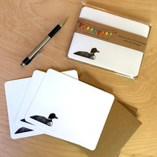 Load image into Gallery viewer, PP3008: Cute Little Postcard Packs: Loon - Pack of 3