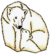 Load image into Gallery viewer, ST431: Polar Bears Sticker - Pack of 12