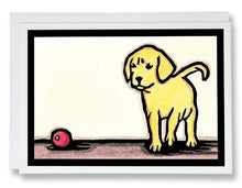 Load image into Gallery viewer, ARC-SA018 Greeting Card Play Ball Puppy - Pack of 12