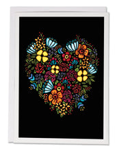 Load image into Gallery viewer, SA422: Flower Heart Card - Pack of 6