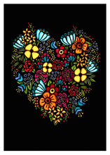 Load image into Gallery viewer, SA422: Flower Heart Card - Pack of 6