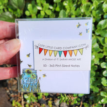 Load image into Gallery viewer, 3x3-2011: Cute Little 3x3 Pint Size Notes: Summer Fireflies - Pack of 3