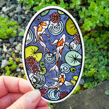 Load image into Gallery viewer, ST405: Koi Pond Sticker - Pack of 12