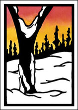 Load image into Gallery viewer, ARC-SA087 Greeting Card Snowy Sunset - Pack of 12