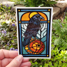Load image into Gallery viewer, ST285: Raven Moon Sticker - Pack of 12