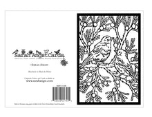 Load image into Gallery viewer, BW188 Bluebirds Coloring Card