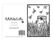 Load image into Gallery viewer, BW190 Fireflies Coloring Card