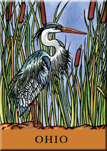Load image into Gallery viewer, Name Dropped Magnet - Blue Heron