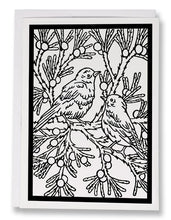Load image into Gallery viewer, BW188 Bluebirds Coloring Card