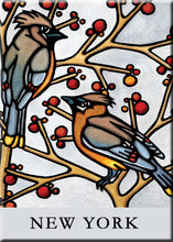 Load image into Gallery viewer, Name Dropped Magnet - Cedar Waxwings