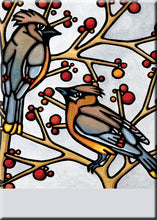 Load image into Gallery viewer, Name Dropped Magnet - Cedar Waxwings
