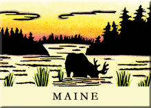 Load image into Gallery viewer, Name Dropped Magnet - Evening Drink Moose