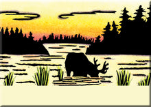 Load image into Gallery viewer, Name Dropped Magnet - Evening Drink Moose