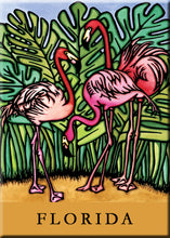 Load image into Gallery viewer, Name Dropped Magnet - Flamingos