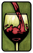 Load image into Gallery viewer, ST257: Red Wine Sticker - Pack of 12