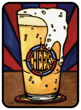 Load image into Gallery viewer, ST258: Cheers Beer Sticker - Pack of 12