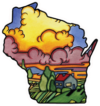 Load image into Gallery viewer, ST271: Wisconsin Sticker - Pack of 12