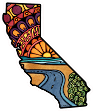Load image into Gallery viewer, ST272: California State Sticker - Pack of 12