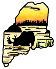 Load image into Gallery viewer, ST279: Maine State Sticker - Pack of 12