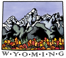 Load image into Gallery viewer, ST283: Wyoming State Sticker - Pack of 12