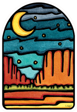 Load image into Gallery viewer, ST291: Red Rocks Sticker - Pack of 12