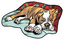 Load image into Gallery viewer, ST297: Bulldog Sticker - Pack of 12
