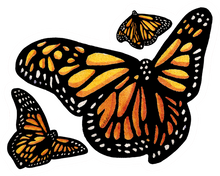 Load image into Gallery viewer, ST326: Monarch Butterflies Sticker - Pack of 12