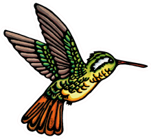 Load image into Gallery viewer, ST327: Hummingbirds Sticker - Pack of 12