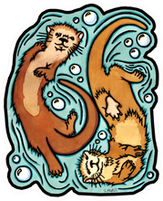 Load image into Gallery viewer, ST350: Otters - Pack of 12