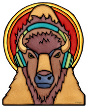 Load image into Gallery viewer, ST387 Buffalo Beats Sticker - Pack of 12