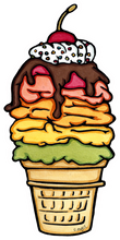 Load image into Gallery viewer, ST393: Ice Cream Cone Sticker - Pack of 12