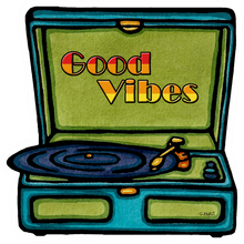 Load image into Gallery viewer, ST395: Record Player Sticker - Pack of 12